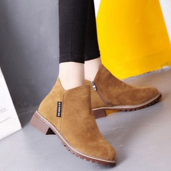 New Classic Women Ankle Boots Winter Female Snow Women Casual shoes Thick Heel Suede Warm Fur Plush Women Shoes Women Booties