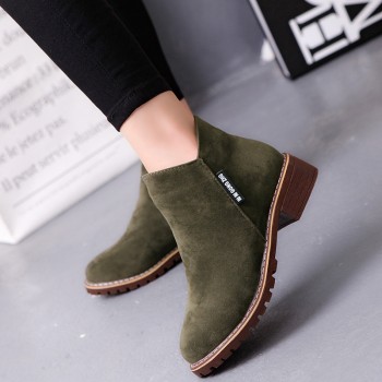 New Classic Women Ankle Boots Winter Female Snow Women Casual shoes Thick Heel Suede Warm Fur Plush Women Shoes Women Booties