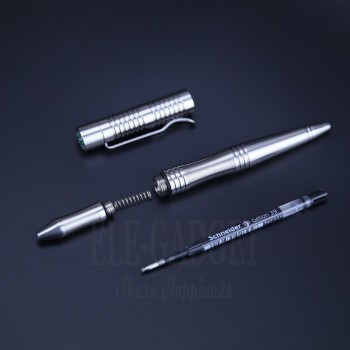 New Titanium Tactical Pen Self Defense Supplies With Tungsten Steel Head Compass Emergency Glass Breaker For Outdoor Camp EDC