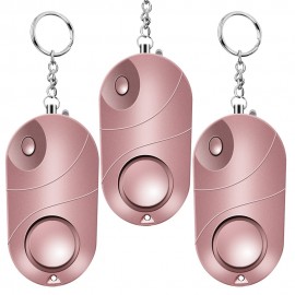 3 PCS Personal Alarm Safe Sound Emergency Self-Defense Security Alarm Keychain Flashlight for Women Girls Kids Elderly Explorer