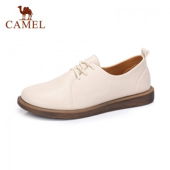 CAMEL Women Retro Casual Single Shoes Woman 2019 New Soft Genuine Leather Low Pumps Oxford Shoes British Style Shoes For Ladies