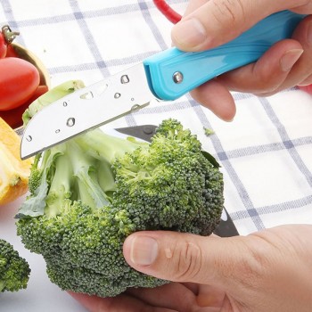 Pocket Pare Peel Ceramic Kitchen Fruit Fold Knife Cutlery Cutter Peeler Picnic Lunch bag box Vegetable Cut Slice keychain camp