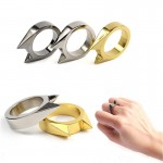 100PCS Women Men Safety Survival Ring Tool EDC Self Defence Stainless Steel Ring Finger Defense Ring Tool Defense Stinger