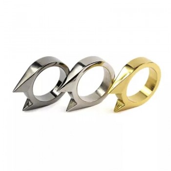100PCS Women Men Safety Survival Ring Tool EDC Self Defence Stainless Steel Ring Finger Defense Ring Tool Defense Stinger