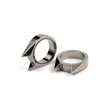 100PCS Women Men Safety Survival Ring Tool EDC Self Defence Stainless Steel Ring Finger Defense Ring Tool Defense Stinger