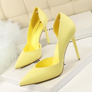 BIGTREE New Women Pumps Fashion High Heels Shoes Women Black Pink Yellow Shoes Women Bridal Wedding Shoes Women Shoes Size 35-40