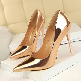 Patent Leather Thin Heels Office Women Shoes New Arrival Pumps Fashion High Heels Shoes Womens Pointed Toe Sexy Shoes Shallow