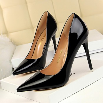 Patent Leather Thin Heels Office Women Shoes New Arrival Pumps Fashion High Heels Shoes Womens Pointed Toe Sexy Shoes Shallow