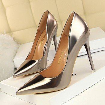 Patent Leather Thin Heels Office Women Shoes New Arrival Pumps Fashion High Heels Shoes Womens Pointed Toe Sexy Shoes Shallow
