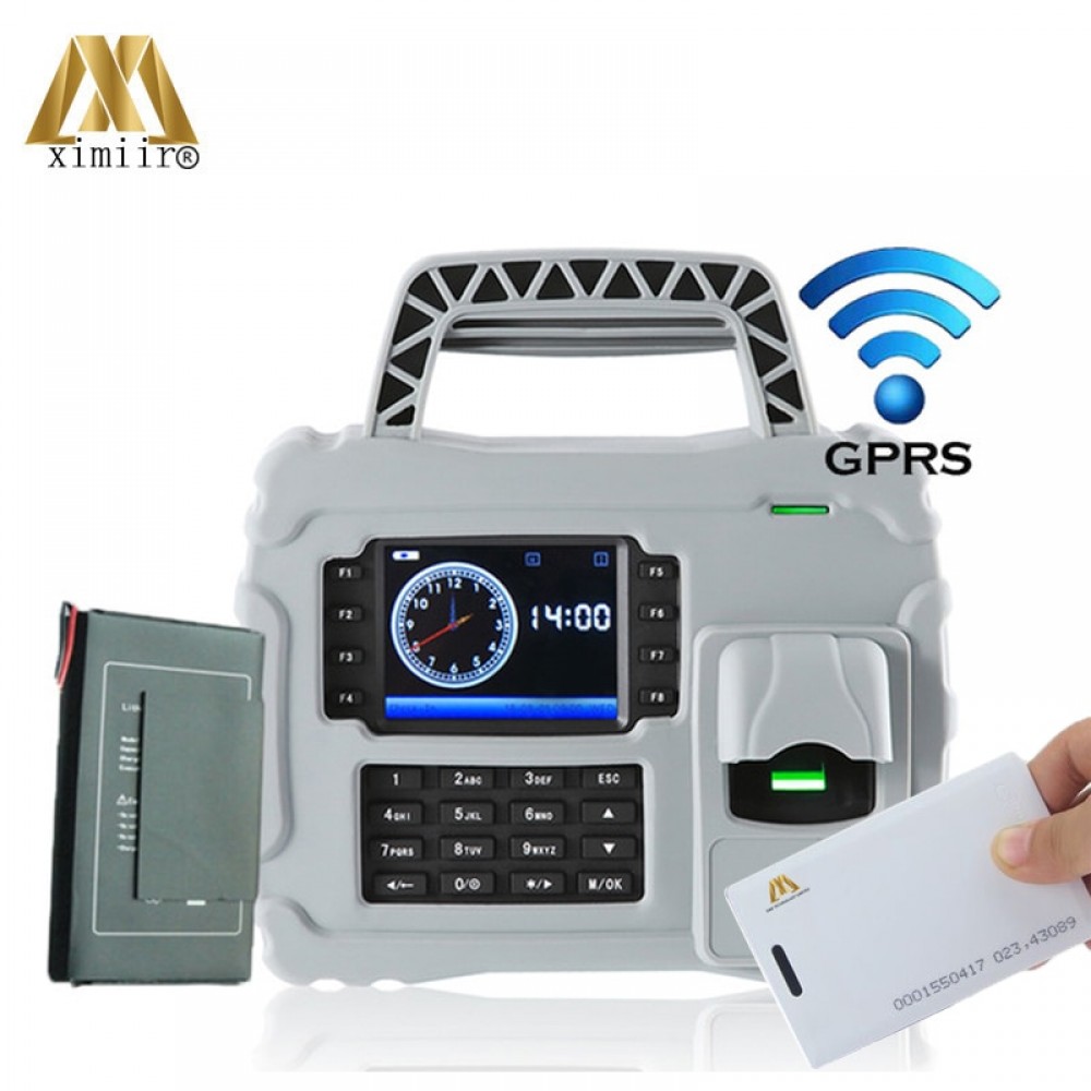 Standalone Waterproof S922 TCP/IP Built-in Battery 126KHz RFID Card Fingerprint Time Attendance With GPRS Function