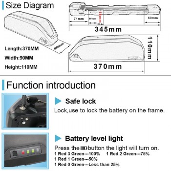 2019 Newest 52V 17.5Ah Hailong Battery 52V Ebike Shark Battery with Samsung Cell+ 40A BMS for 1000W 1200W Motors