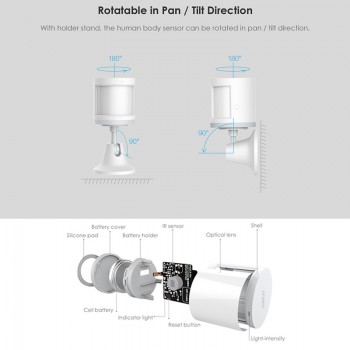Original Xiaomi Aqara Mijia Smart Temperature Human Body Sensor PIR Motion Sensor Movement Home Security Zigbee Connection