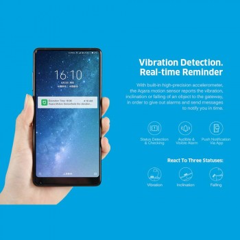 Original Xiaomi Aqara Smart Motion Sensor Switch Vibration Shock Sensors Built In Gyro Support Mi Home App International Edition