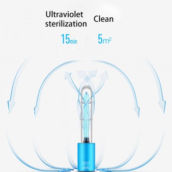 Mini USB Rechargeable Ultraviolet Disinfection Lamp Germicidal UV Ozone Sterilization Lamp Blue Light 5W