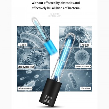 Mini USB Rechargeable Ultraviolet Disinfection Lamp Germicidal UV Ozone Sterilization Lamp Blue Light 5W