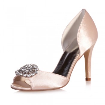 Creativesugarsatin Dorsay crystal rhinestone charm open toe woman shoes watercolor bridal wedding party evening dress pumps red
