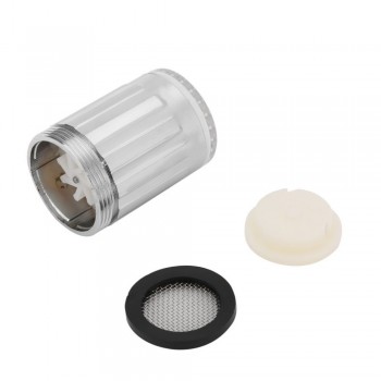 3 Color LED Light Change Faucet Shower Water Tap Temperature Sensor No Battery Water Faucet Glow Shower Left Screw