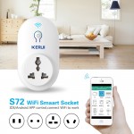 KERUI S72  wifi power socket plug outlet,smart Home Automation APP Control swit With EU AU US UK plug for iphone xiaomi Android
