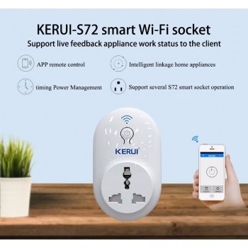 KERUI S72  wifi power socket plug outlet,smart Home Automation APP Control swit With EU AU US UK plug for iphone xiaomi Android