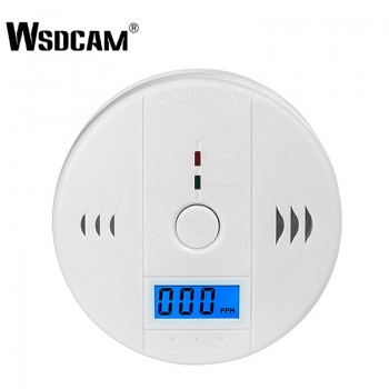 Wsdcam CO Sensor 85dB Carbon Monoxide Detectors LCD Photoelectric Independent Poisoning Warning Alarm CO Gas Sensor Detectors