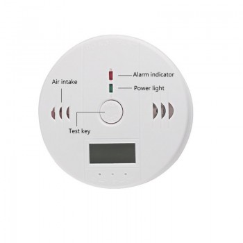 Wsdcam CO Sensor 85dB Carbon Monoxide Detectors LCD Photoelectric Independent Poisoning Warning Alarm CO Gas Sensor Detectors