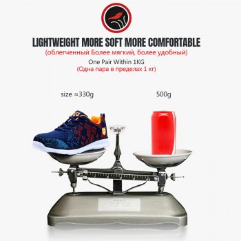LARNMERN Lightweight Breathable Men Safety Shoes Steel Toe Work Shoes For Men Anti-smashing Construction Sneaker With Reflective