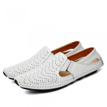 Men Fashion Leather Sandals Plus Size 45 46 47 Casual Slip-on Summer Shoes 5 Colors Size 38-47