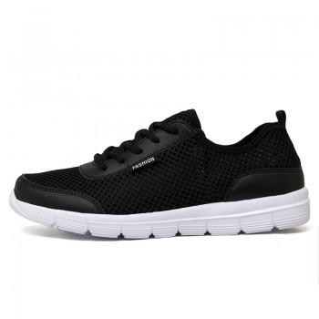 2018 Men Shoes Summer Sneakers Breathable Casual Shoes Couple Lover Fashion  Lace up Mens Mesh Flats Shoe Big Plus Size