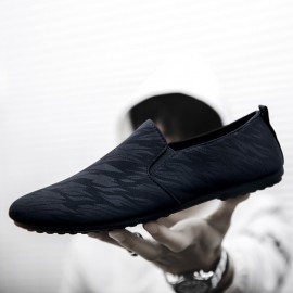 2018 mens casual loafers shoes breathable light fabric fashion spring autumn leopard black gray blue flat with cheap male shoes