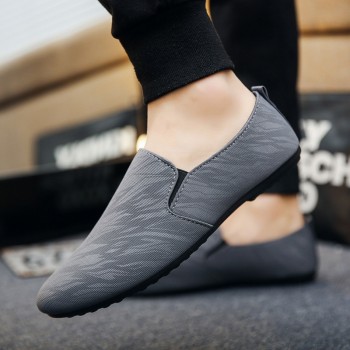 2018 mens casual loafers shoes breathable light fabric fashion spring autumn leopard black gray blue flat with cheap male shoes