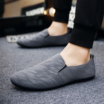 2018 mens casual loafers shoes breathable light fabric fashion spring autumn leopard black gray blue flat with cheap male shoes