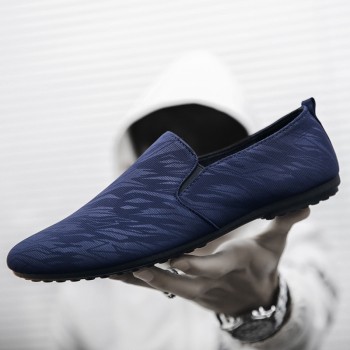2018 mens casual loafers shoes breathable light fabric fashion spring autumn leopard black gray blue flat with cheap male shoes