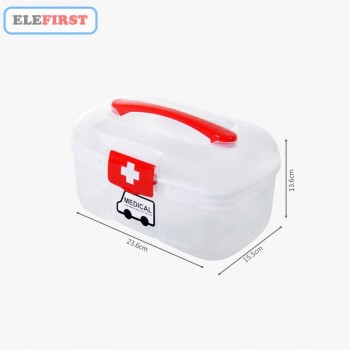 Home Use First Aid Box Emergency Kits Case Portable Medical Wound Treatment Pills Bandages Storage Box For Home Car Travel