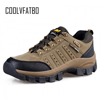 COOLVFATBO Military Tactical Boots For Men Leather Outdoors Round Toe Sneakers Mens Combat Desert Casual Shoes Plus Size 36-47