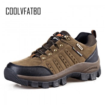 COOLVFATBO Military Tactical Boots For Men Leather Outdoors Round Toe Sneakers Mens Combat Desert Casual Shoes Plus Size 36-47