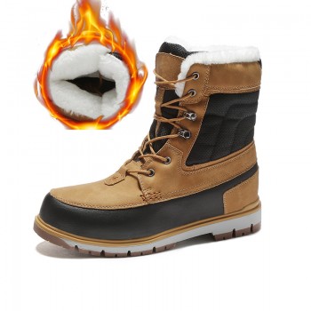 Vancat Winter Warm Plush Fur Snow Boots Men Ankle Boot Quality Casual Motorcycle Boot Waterproof  Mens Boots Big Size 39-47