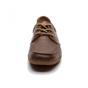 New 2018 High Quality Genuine Leather Shoes Men Flats Fashion Mens Casual Shoes Brand Man Soft Comfortable Lace-up Loafers