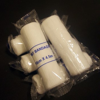 5 rolls/lot 10cmx4.5m PBT Elastic Bandage First Aid Kit Gauze roll Wound Dressing Medical Nursing Emergency Care Bandage