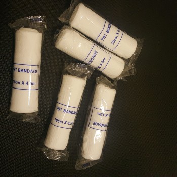 5 rolls/lot 10cmx4.5m PBT Elastic Bandage First Aid Kit Gauze roll Wound Dressing Medical Nursing Emergency Care Bandage