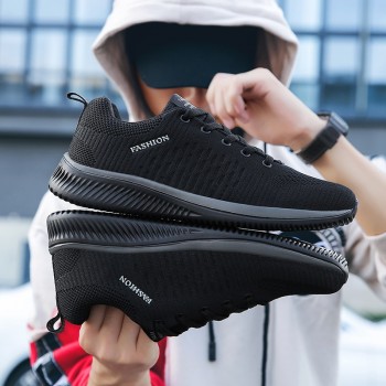 Exclusive New Mesh Men Casual Shoes Lac-up Men Shoes Lightweight Comfortable Breathable Walking Sneakers Tenis Feminino Zapatos