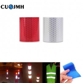 5cm X 3m Safety Mark Reflective Tape Crystal Color Lattice Reflective Film 6 Colors Car Styling Self Adhesive Warning Tape