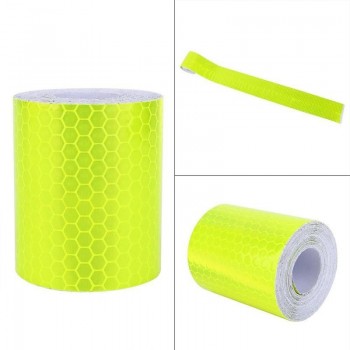 5cm X 3m Safety Mark Reflective Tape Crystal Color Lattice Reflective Film 6 Colors Car Styling Self Adhesive Warning Tape
