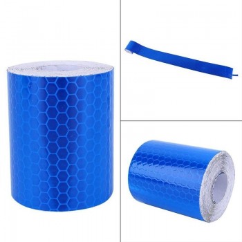 5cm X 3m Safety Mark Reflective Tape Crystal Color Lattice Reflective Film 6 Colors Car Styling Self Adhesive Warning Tape