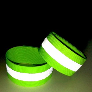 1pcs Band Reflective High Visibility Elastic Wristbands Ankle Wrist Arm Warning Running Cycling Night Warning Outdoor Sports