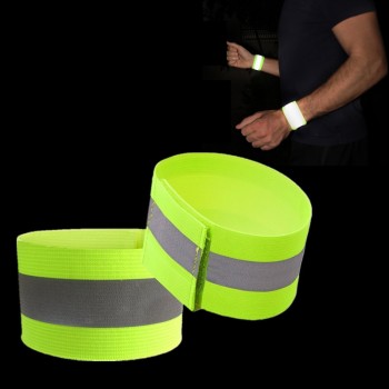1pcs Band Reflective High Visibility Elastic Wristbands Ankle Wrist Arm Warning Running Cycling Night Warning Outdoor Sports