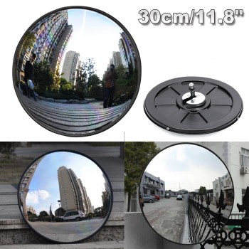 30cm Wide Angle Security Road Mirror Curved for Indoor Burglar Outdoor Safurance Roadway Safety Traffic Signal Convex Mirror