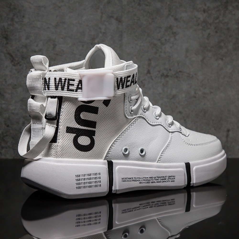 Zanvllchy New 2019 High Top Sneakers Winter Autumn Men Casual Shoes Breathable White Shoes Black Chaussure Homme Zapatos Hombre