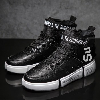 Zanvllchy New 2019 High Top Sneakers Winter Autumn Men Casual Shoes Breathable White Shoes Black Chaussure Homme Zapatos Hombre