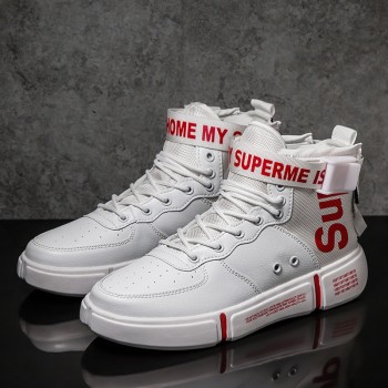 Zanvllchy New 2019 High Top Sneakers Winter Autumn Men Casual Shoes Breathable White Shoes Black Chaussure Homme Zapatos Hombre