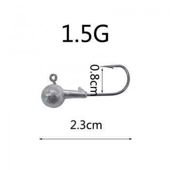 OUTKIT 10 PSC/Lot New High Quality 1.5g/2g/3.5g/5g/7g/10g/14g Lead Head Hook Jig Bait Fishing Hooks For Soft Lure Fishing Tackle